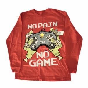 NWT Red Long Sleeve Gamer Top sz L Youth Boys